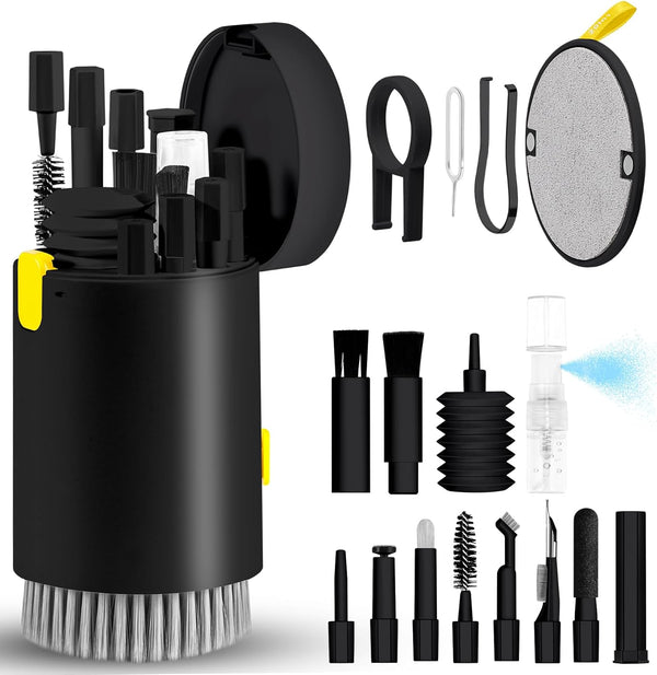 Computer Keyboard Cleaner Kit, Laptop Screen Cleaning Spray for iPhone, AirPods, Cell Phone, MacBook, iPad Pro, 20-in-1