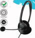 Maxell Headset with Adjustable Boom Mic and PC Adapter for VOIP/PC Gaming, Home Office, Online Classes - Black