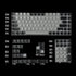 YMDK 128 PBT Double Shot ANSI ISO OEM Profile Pudding Keycaps for MX Mechanical Keyboard 61 68 87 104 (128 Black Gray)