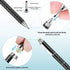 Capacitive Stylus Pen, 4-in-1 High Sensitivity and Precision Touch Screen Stylus with Clear Disc Tip, Black Rubber Tip