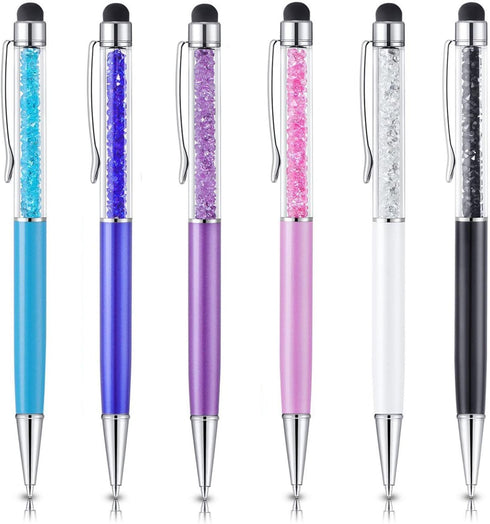 OKRAY 6 Pack Stylus Pens for Touch Screens - Ballpoint Pen with Stylus Tip, Compatible with iPad/Tablet