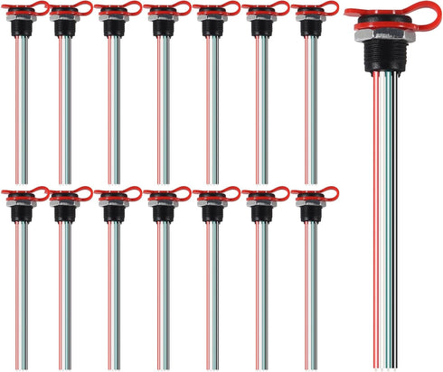 15PCS USB-C Charging Connector, Type-C Female Chassis 4 Pin Socket Waterproof Pigtail Cable Extension Power Cable 3A