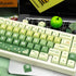 PBT Keycaps 133 Keys Gradient Green Keycaps, Dye Sublimation Cute Anime Keycaps XDA Profile for Mechanical Keyboards
