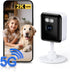 Gianteye 2K Cameras for Home Security, 2.4/5GHz Wi-Fi 6 Indoor Camera for Dog/Pet/Nanny/Baby