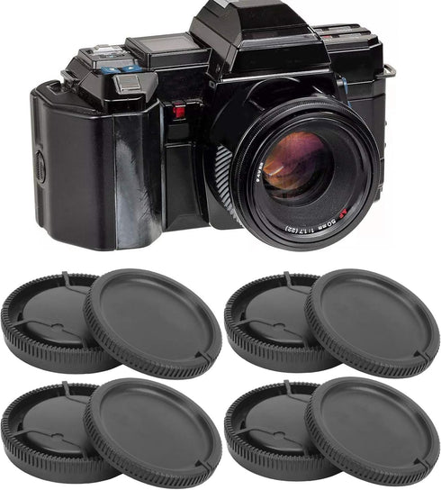 4Pcs Lens Rear Back Cover Body Front Cover Cap Set for Sony A Mount Lens Camera