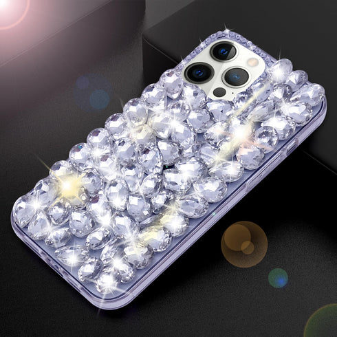 Bonitec Compatible with iPhone 13 Pro Max Case, 3D Glitter Sparkle Bling Luxury Shiny Crystal Rhinestone Cover