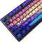JSJT PBT Keycaps, Multi-Coloured Translucent Side Printed Keycap Set, 124 Keys Cherry Profile for Mechanical Keyboards