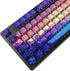 JSJT PBT Keycaps, Multi-Coloured Translucent Side Printed Keycap Set, 124 Keys Cherry Profile for Mechanical Keyboards