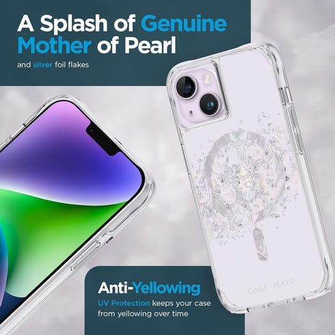 Case-Mate iPhone 14 Plus Case - Touch of Pearl with 10ft Drop Protection, Magnetic Cover