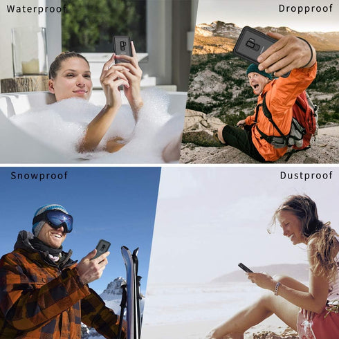 Lanhiem for Samsung Galaxy S9 Case - IP68 Waterproof Dustproof with Built-in Screen Protector