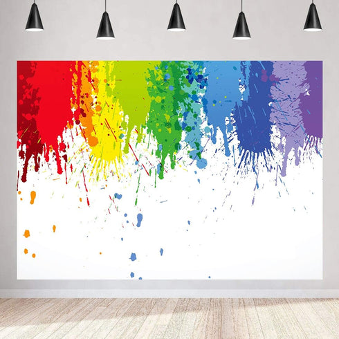 MEETSIOY Paint Splash Party Backdrop - Colorful Abstract Oil Painting Photography Background 5x3ft