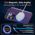 MOCCA iPhone 15 Pro Case - Slim Translucent Matte, 13FT Military Drop Protection, Strong Magnetic, Deep Purple, MagSafe