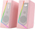 Redragon GS520 RGB Desktop Speakers - 2.0 Channel PC Computer Stereo Speaker with 6 Colorful LED Modes, Enhanced Sound
