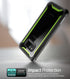 i-Blason Ares Full-Body Rugged Clear Bumper Case with Screen Protector for Samsung Galaxy S8+ Plus, Black/Green