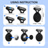 AirTag Holder Case with Brooch Pin - 2 Packs Waterproof Hidden AirTag Case for Kids and Item Locator (White+Pink)