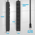 HHSOET 6 6FT Wall Mount Magnetic Power Strip, Under Desk Outlet Mountable Socket, Metal Long Heavy Duty Surge Protector