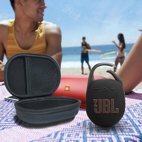 Case for JBL Clip 5 Portable Bluetooth Speaker, Waterproof and Dustproof Cover for Home, Outdoor, Travel (Black) - Box