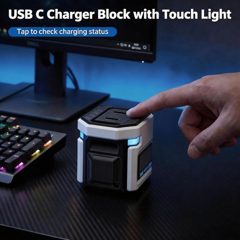 ORAODA 45W 90 17/16/15 S26/S25 Max GaN Fast Charging, USB C Charger Block, Dual Type-C Ports, Foldable Plug, Compact