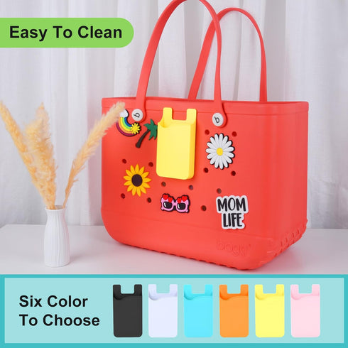 Phone Holder for Bogg Bag Accessories, Universal Hard ABS Plastic Case for Simple Modern Bag & XL Bogg Bag, White