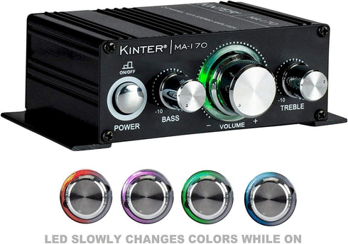 MA170 12V 2 Mp3 Kinter Channel Mini Digital Audio Power Amplifier for Car or Without Power Supply
