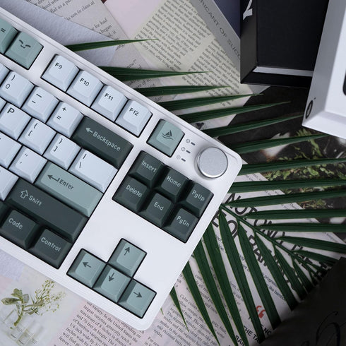 Double Shot Botanical Keycaps 173 Keys - Cherry Profile PBT Custom Keyboard Keycaps Set with 7u Spacebar for Mechanical