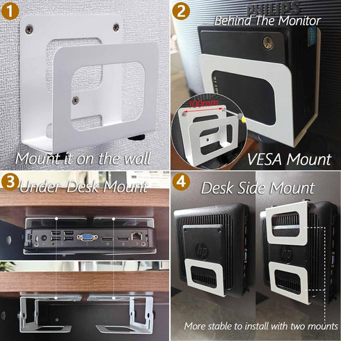 Adjustable Cable Box Wall Mount Bracket for PS4, Mini PC, Apple TV, Roku, Modems, Routers, Nintendo Switch Dock