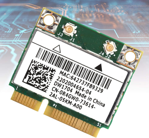 Wireless Network Card, bcm943142hm 802.11 b/g/n Half Mini PCI-e WiFi Bluetooth 4.0 Card for Windows 7/8/10, for Dell XPS
