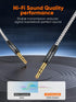 3.5mm 0.45meter(18inches), 1/8 CableCreation Aux Cable Short Male to Male Audio Auxiliary Cord Braided Hi-Fi Sound