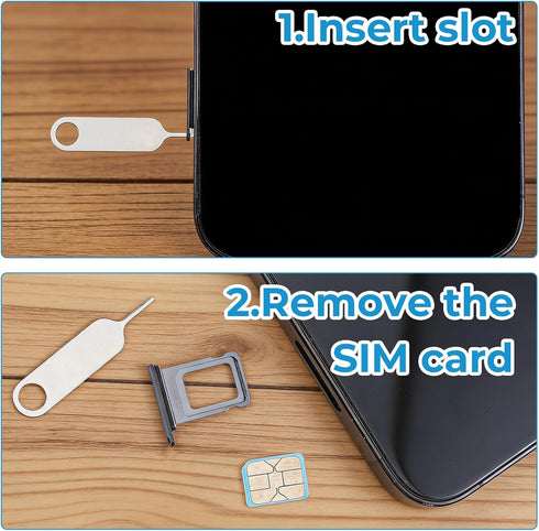 Qianyu 17 Set, PCS SIM Card Removal Tool Stainless Steel Phone Tray Opener Pin SIM Card Pin Universal SD Cards Tray