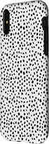 iPhone X/XS Dalmatian Pattern Case, White with Brush Stroke Black Spots