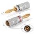 WGGE WG-009 Banana Plugs Audio Jack Connector, 6 Pairs / 12 pcs, 24k Gold Dual Screw Lock Speaker Connector for Speaker