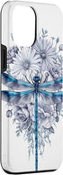 iPhone 13 Pro Max Blue Dragonfly Watercolor Art Case for Insects Lover, Earth Day