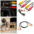 EYEZING 3RCA 24K (5ft-1pcs) RCA Cables, Cable Audio Video Gold Plated Connecting Audio Video Components AV Male to Male