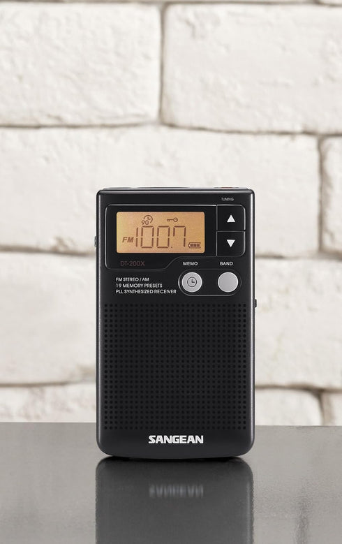 Sangean DT-200X FM-Stereo/AM Digital Tuning Pocket Radio - Black