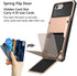 Vofolen Case for iPhone 6 6s 7 8 SE2 - Rose Gold Wallet with Credit Card Holder, Scratch Resistant Dual Layer