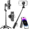 EUG-PRODUCTS Magnetic Tripod for Phone with Remote Control, Extendable Selfie Stick Handle Grip