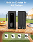 FlyKangaroo 10000mAh 22.5W Pack 6 2 Portable Charger with Built in Cables, Slim Fast Charging Power Bank USB C LED
