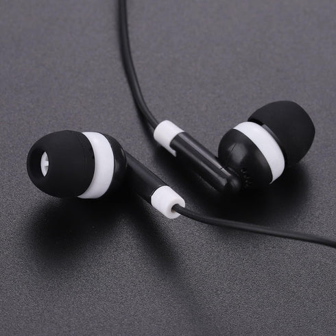 50 Pack MP3 CN-Outlet Wholesale Bulk Earbuds Headphones for iPhone, Android, Player - Black