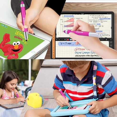 Universal Capacitive Stylus Pen for iPhone, Kids Stylus with Magnetic Cap for Touch Screens, Pink