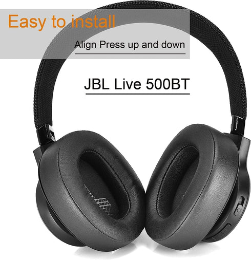 Ultra Soft Memory Foam Ear Pads for JBL Live 500BT Wireless Headphones - Black Replacement Ear Pads.