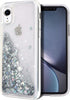 iPhone XR Case, Silver Bling Flowing Liquid Floating Sparkle Colorful Glitter TPU Double Layer Protective Phone Case
