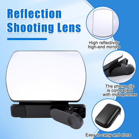 Generic Smartphone Camera Mirror Reflection Clip Kit,Clip Reflection Mirror for Phone Back Camera-Capture Stunning
