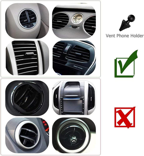 Vansky 3-in-1 17 16 15 14 13 S24 S23 Car Phone Holder Mount, Universal Cell Phone Holder Car Air Vent Holder Dashboard