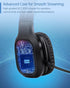 HomeSpot JM100 Trucker Bluetooth Headset with AI Noise Canceling, Wireless Headset with Rotatable Microphone and Big