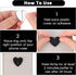 12PCS Heart Phone Ring Holder, Self-adhesive Cell Phone Hook for Tablet DIY Accessories, Black