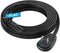 Maximm 2-Prong TV Power Cord 12ft, 360 Rotating Flat Plug, UL Certified, Non-Polarized,