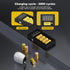 JESSY 4 Pack CR123A Rechargeable Batteries - 3.7V 123A Lithium Battery and Charger for Arlo Cameras, Flashlights,
