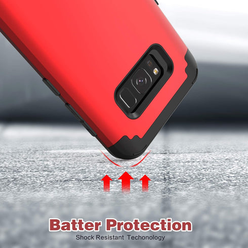 IDweel Rose Gold Case for Galaxy S8, 3 in 1 Shockproof Slim Hybrid Heavy Duty Protection, Hard PC Cover, Soft Silicone