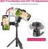 ULANZI M12 Extendable Selfie Stick for Gopro, Portable Vlog Tripod Stand with Phone Mount and Gopro Adapter