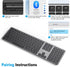 OMOTON Bluetooth Keyboard for Mac, Wireless with Numeric Keypad, Multi-Device, Rechargeable, Compatible with MacBook